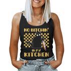 No In In My Kitchen Cooking Cat Sarcastic Cooking Tank Top Frauen