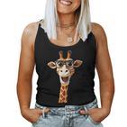 Giraffe Mit Sonnenbrille Afrika Safari Wildnis Süße Giraffen Tank Top Frauen