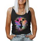 Girls' Rainbow Cheerleader Silhouette Female Cheerleader Tank Top Frauen