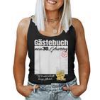 Guest Book 30Th Birthday Who Signs Beers Tank Top Frauen