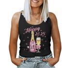 Happy 2025 Happy New Year New Year Sparkling Wine Party Tank Top Frauen