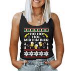 Hohoho Get Me A Beer Ugly Christmas Tank Top Frauen