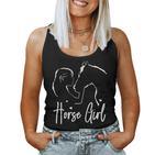 Horse & Rider Horse Girl Riding Girls Women's S Tank Top Frauen