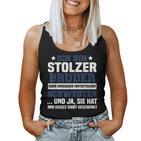 Ich Bin Stolzer Bruder Einer Fantastischen Schwester Tank Top Frauen