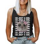 I'm Just A Girl Sad Hamster Meme Tank Top Frauen