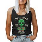 Just Here For The Beer Alien Graphic Beer Tank Top Frauen