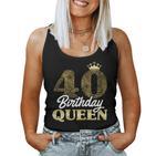 Ladies 40Th Birthday 1983 Cute Birthday Queen Crown Tank Top Frauen