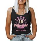 Level 18 Years Girl's Woman Birthday Gamer Girl 2007 Tank Top Frauen