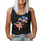 Mädchen Astronautin Ballerina Monde Planeten Sonnensystem Tank Top Frauen