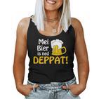 Mundl Mei Beer Is Ned Deppat I Austria Oida Alcohol Tank Top Frauen