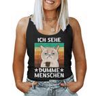 Office Humour Sarcasm Coffee Cat Ich Sehe Dupdy People Tank Top Frauen