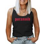 Paranoid Aesthetic Soft Grunge Goth Eboy Egirl Tank Top Frauen