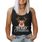 Reindeer Cute Christmas Jumper Cute Women's Tank Top Frauen