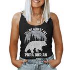 Retro Father Baby Son Daughter Bear Dad Father's Day Father Tank Top Frauen