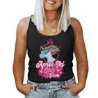 Women's Apres Ski Unicorn Girls Team Party Ski Goggles Girls Saying Tank Top Frauen