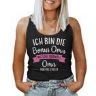 Women's Ich Bin Die Bonus Grandma Bonus Grandma Family Tank Top Frauen