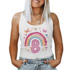 Children's Birthday 8 Girls Rainbow Fairy Eight 8 Years Tank Top Frauen