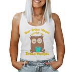 Coffee Owls Early Bird Owl Saying Tank Top Frauen