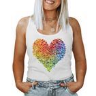 Csd Parade Rainbow Lgbt Heart Lgbtq Flowers Pride Love Tank Top Frauen