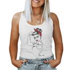 Girl Powerintage Pin Up Retro Strong Woman Unbreakable Gray Tank Top Frauen