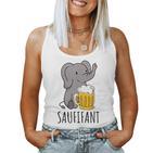 Saufifant Beer Drinker Saufen Party Saying Tank Top Frauen