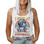 I Suck At Fantasy Football Unicorn Rainbow Loose Football Pink Tank Top Frauen