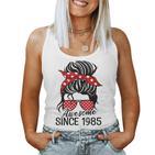 Vintage Awesome Since 1985 Woman And Girl Born 1985 Gray Tank Top Frauen