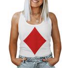 Women's Card Game Costume Playing Card Checked Fancy Dress & Carnival Tank Top Frauen