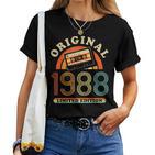 37Th Birthday Original Womenintageintage 1988 T-shirt Frauen