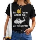 40Th Birthday Man Woman 40 Years 1984 Decorative  T-shirt Frauen