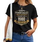 43Th Birthday Man Woman 43 Years 1980 Decorative  T-shirt Frauen