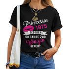 50Th Birthday Woman  1975 Princess 50 Years T-shirt Frauen