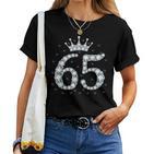 65 Crown 65 Years Old Happy 65Th Birthday Girls Ladies T-shirt Frauen