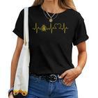 Bee Heartbeat Beekeepers Heart Ecg Beekeeping Honey Bee T-shirt Frauen