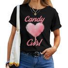 Candy Floss Women's Girls Juniors Women's T-shirt Frauen