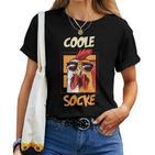 Cool Chicken Hen Cockerel Cool Sock Motif Chicken S T-shirt Frauen