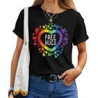 Csd Free Hugs Rainbow Love Lgbt Gay Pride T-shirt Frauen