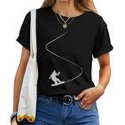 Drawn Simple Snowboard Girl T-shirt Frauen