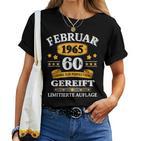 February 1965 60Th Birthday Man Woman T-shirt Frauen