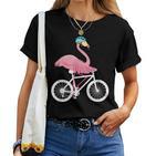 Flamingo Bicycle Bike Flamingo T-shirt Frauen