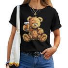 Beer Teddy Bear Costume T-shirt Frauen