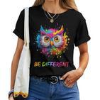 Colourful Owl T-shirt Frauen