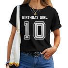 Girls 10Th Birthday Girls Ten Year Blue T-shirt Frauen