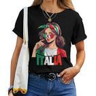 Italy Flag Woman Sunglasses Girls Italy & Italia T-shirt Frauen