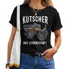 Kutscher Aus Leidenschaft Horse-Drawn Carriage Driving T-shirt Frauen