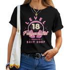 Level 18 Years Girl's Woman Birthday Gamer Girl 2007 T-shirt Frauen