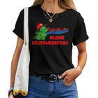 Little Fireman The Fire Brigade Girl Mum T-shirt Frauen