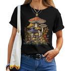 Mushroom Motif For Mushroom Lovers Mushroom Lovers Mushroom Colle T-shirt Frauen