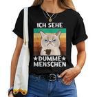 Office Humour Sarcasm Coffee Cat Ich Sehe Dupdy People T-shirt Frauen