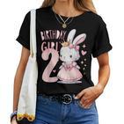 Rabbit Princess Children's Birthday 2 Years Girls Pink T-shirt Frauen